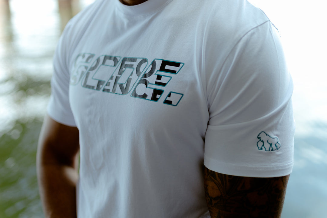 MOVE IN SILENCE TEE - WHITE