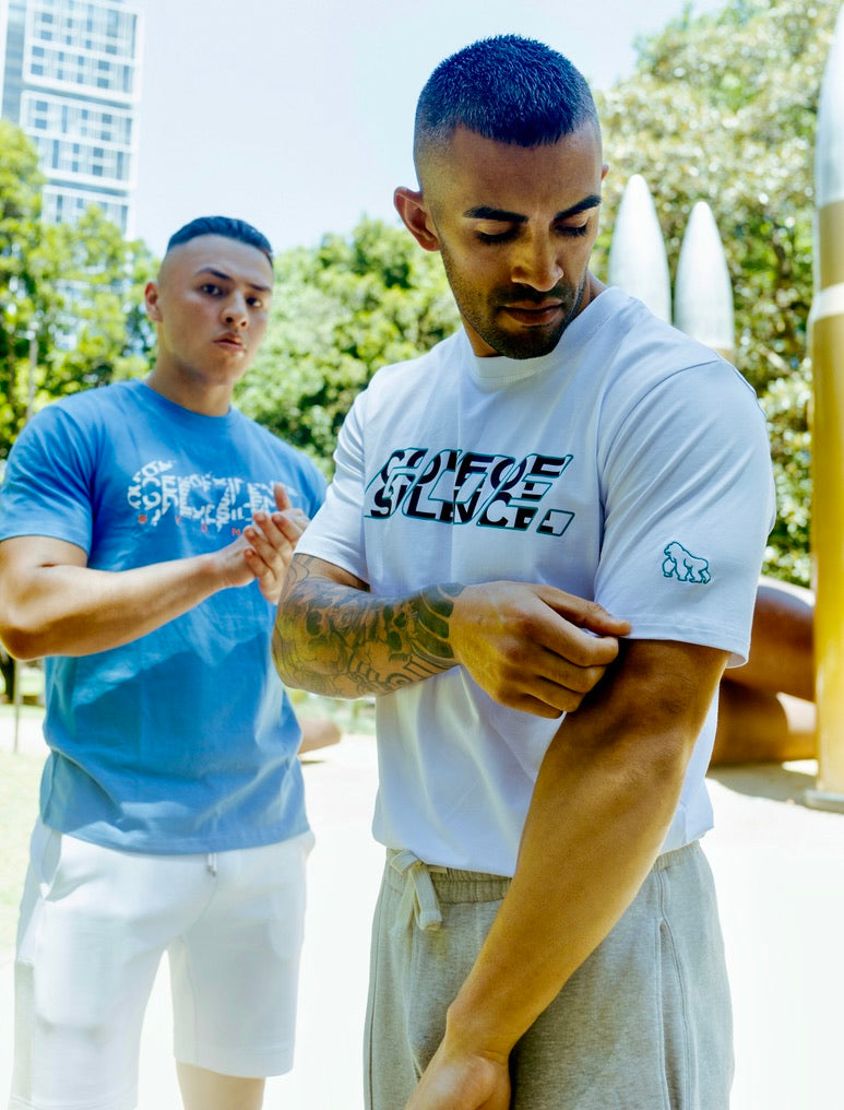 MOVE IN SILENCE TEE - WHITE